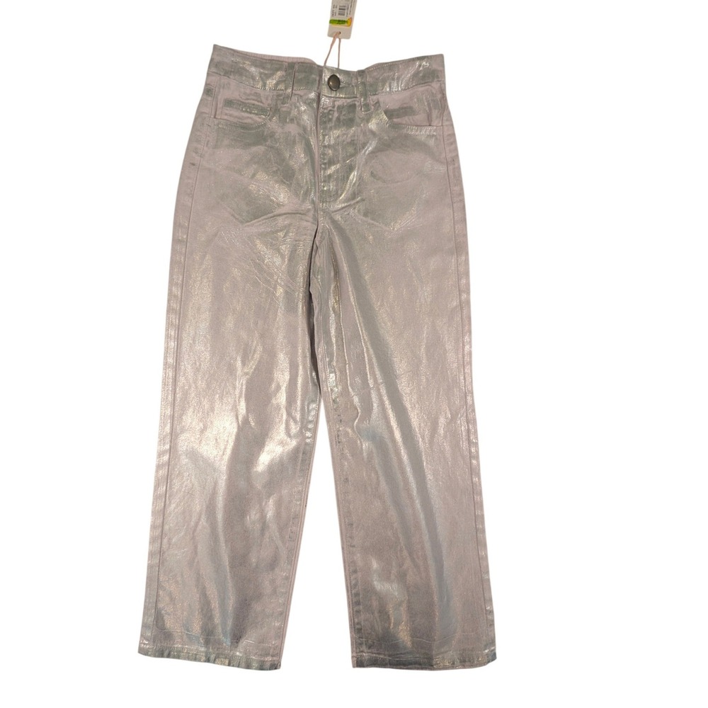 Chelsea & Violet GB Girls Black Faux Leather Flare Pants Bell Size Medium 8/10 - Picture 9 of 16